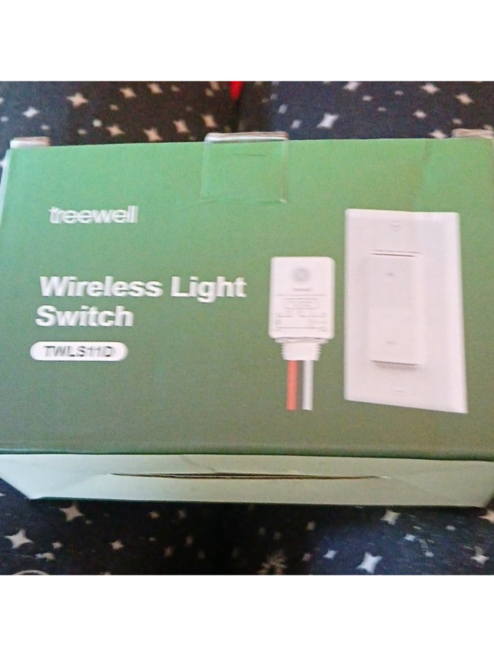 Treewell TWLS11D Wireless Light Switch Kit, White, Decorator/Rocker, 15A